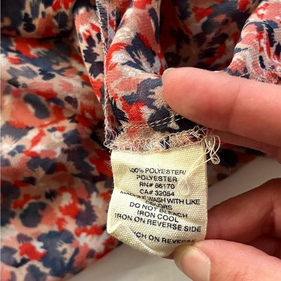 Anthropologie Pins & Needles Sheer Button Up Top Size XS multicolor - Picture 4 of 9